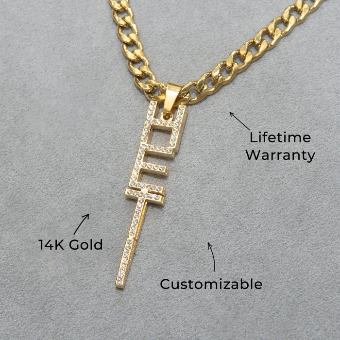Women Jewelry - Iced Out VVS Name Necklace | Style # N21