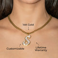 Women Jewelry - Initial Iced Out VVS Necklace | Style # 47