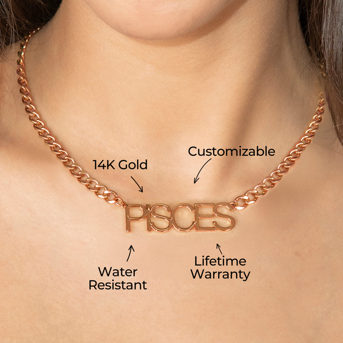 Women Jewelry - Rose Gold Name Necklace | Style # N08