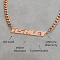 Women Jewelry - Rose Gold Name Necklace | Style # N13