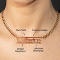 Women Jewelry - Rose Gold Name Necklace | Style # N15