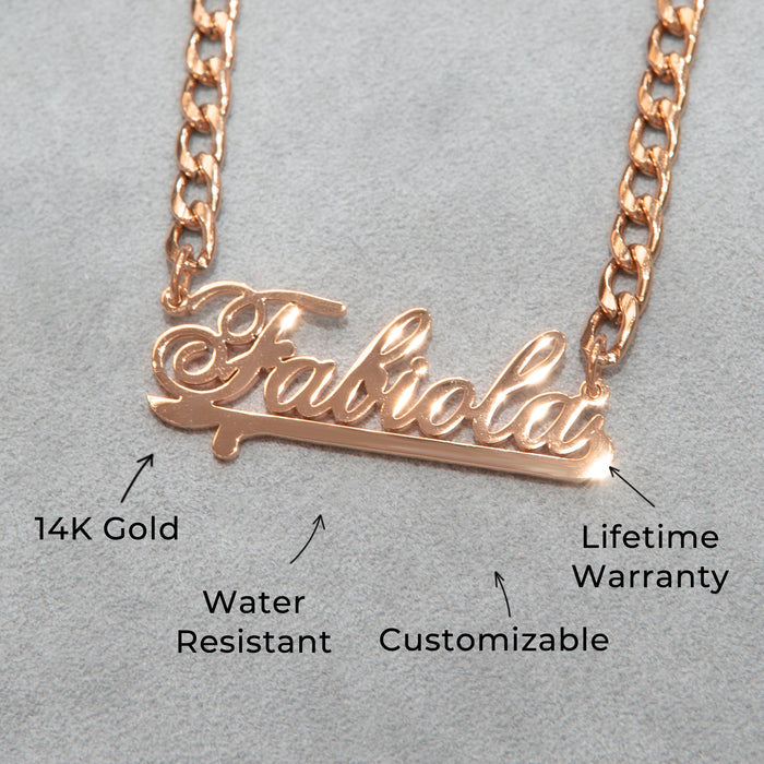 Women Jewelry - Rose Gold Name Necklace | Style # N23