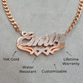 Women Jewelry - Rose Gold Name Necklace | Style # N43