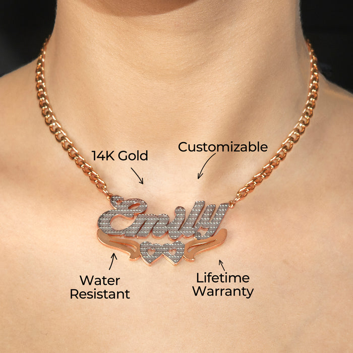 Women Jewelry - Rose Gold Name Necklace | Style # N43