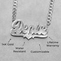 Women Jewelry - White Gold Name Necklace | Style # N16