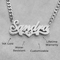 Women Jewelry - White Gold Name Necklace | Style # N20