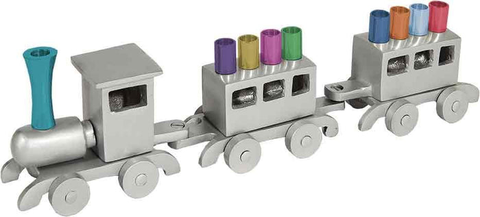 Yair Emanuel Anodized Aluminum Train Menorah