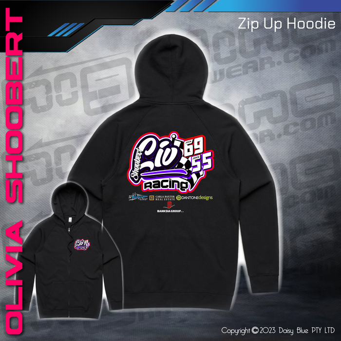 Zip Up Hoodie -  Olivia Shoobert